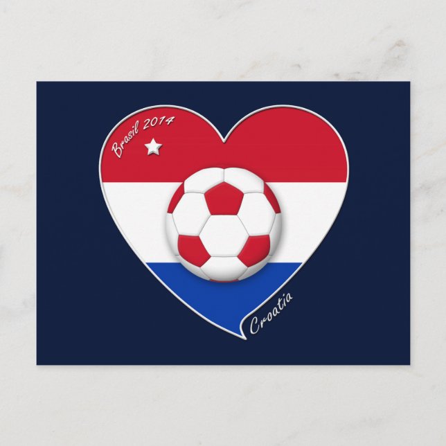 "CROATIA" Soccer Team 2014. Croatian football Postcard (Front)