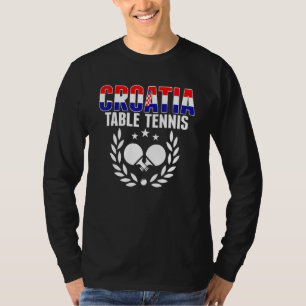 Croatia Table Tennis   Croatian Ping Pong Supporte T-Shirt