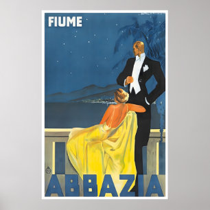 Croatia Travel Poster Opatija Art Print Rijeka