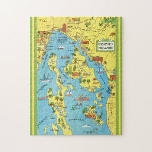 Croatia Vintage Colourful 11x14 Jigsaw Puzzle
