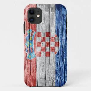 Croatia wooden flag Case-Mate iPhone case