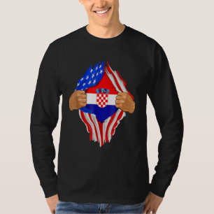 Croatian Blood Inside Me T-Shirt  Croatia Flag Gif