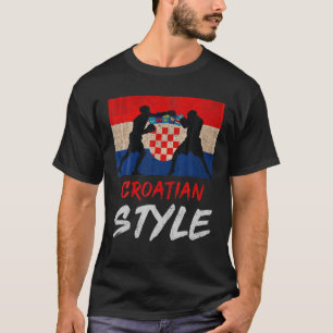 Croatian Boxing Style Croatia Pride Gift Mens Boys T-Shirt