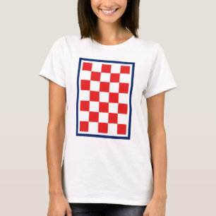 Croatian Checker Blue Border T-Shirt