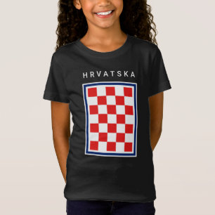 Croatian Checker Blue Hrvatska T-Shirt