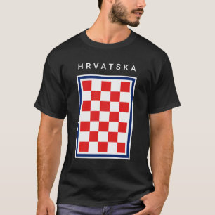 Croatian Checker Blue Hrvatska T-Shirt