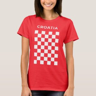 Croatian Checker White T-Shirt