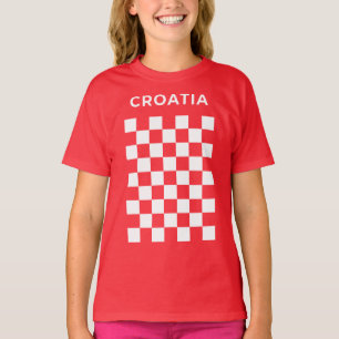 Croatian Checker White T-Shirt
