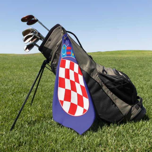 Croatian Coat of Arms Golf Towel (Green)