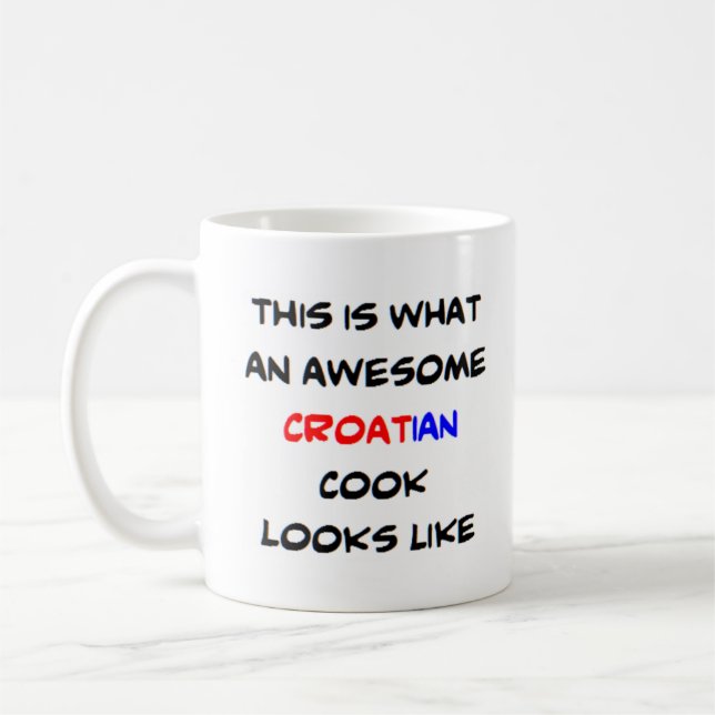 croatian cook, awesome coffee mug (Left)