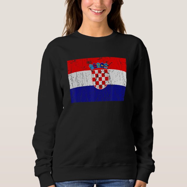 Croatian Croatia Flag Pride Croatian Flag Sweatshirt (Front)