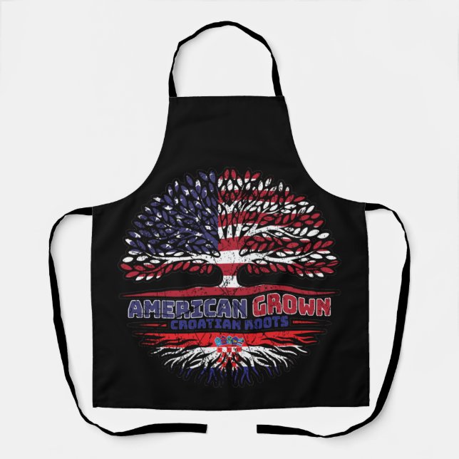 Croatian Croatia US American USA United States Apron (Front)