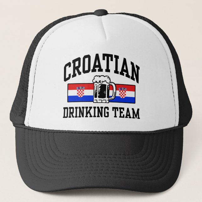 Croatian Drinking Team Trucker Hat (Front)