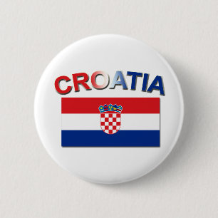 Croatian Flag 2 6 Cm Round Badge