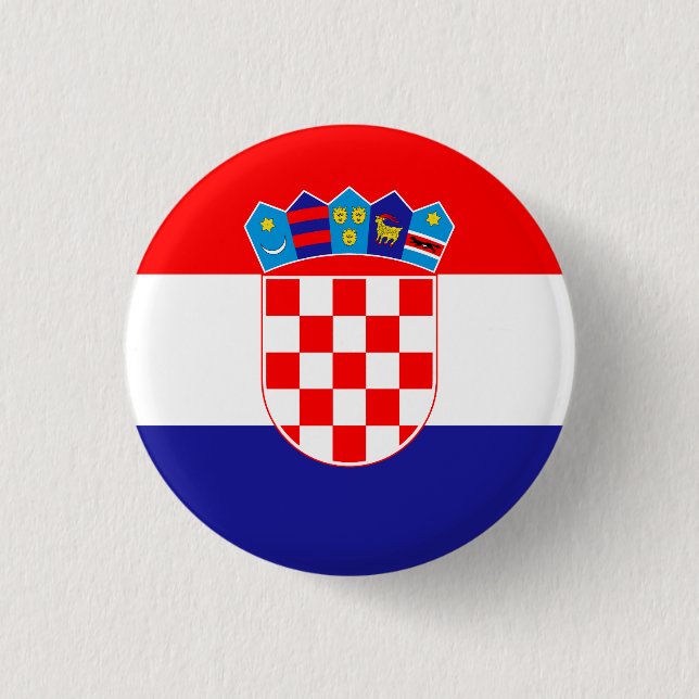 Croatian Flag 3 Cm Round Badge (Front)