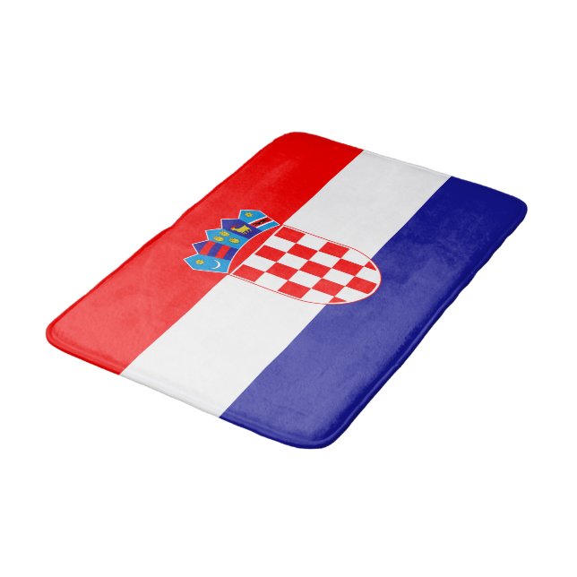 Croatian flag bath mat (Angled)