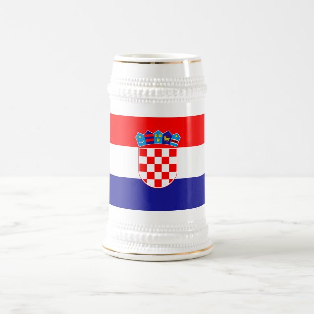 Croatian Flag Beer Stein (Center)
