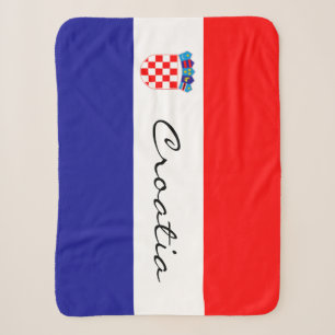 Croatian Flag Blanket, patriotic, Croatia Sherpa Blanket