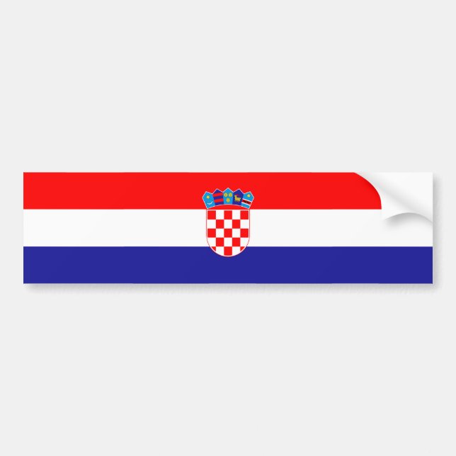 Croatian Flag Bumper Sticker (Front)