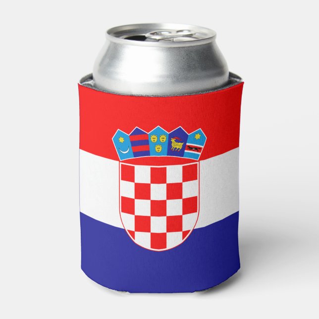Croatian Flag Can Cooler (Can Front)