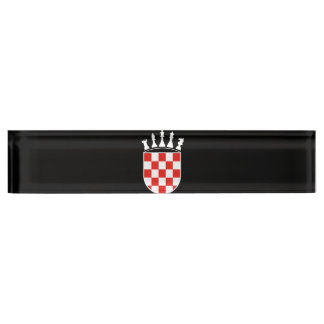 Croatian Flag Colours Chess Player Gifts for Croat Nameplate