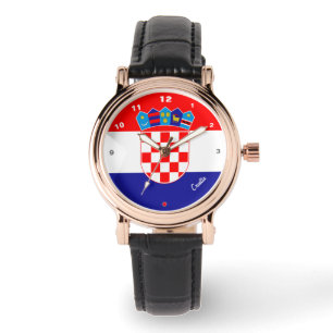 Croatian Flag & Croatia fashion heart /sports Watch