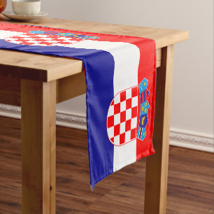Croatian Flag & Croatia fashion home /sport fans Short Table Runner
