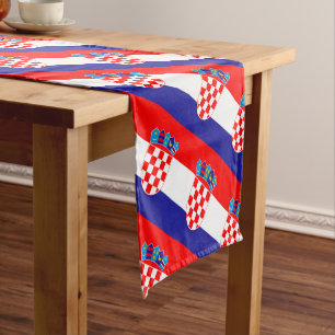 Croatian Flag & Croatia fashion home /sport fans Short Table Runner