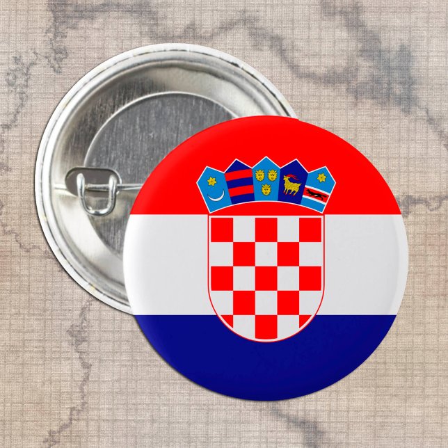 Croatian Flag & Croatia fashion patriot /sports 3 Cm Round Badge (Creator Uploaded)