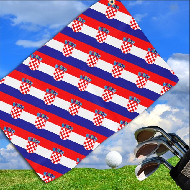 Croatian Flag & Croatia travel, holiday /sport Golf Towel (Creator Uploaded)