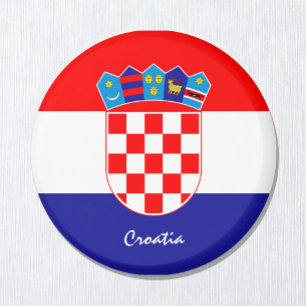 Croatian flag & Croatia travel, holiday/sports Magnet