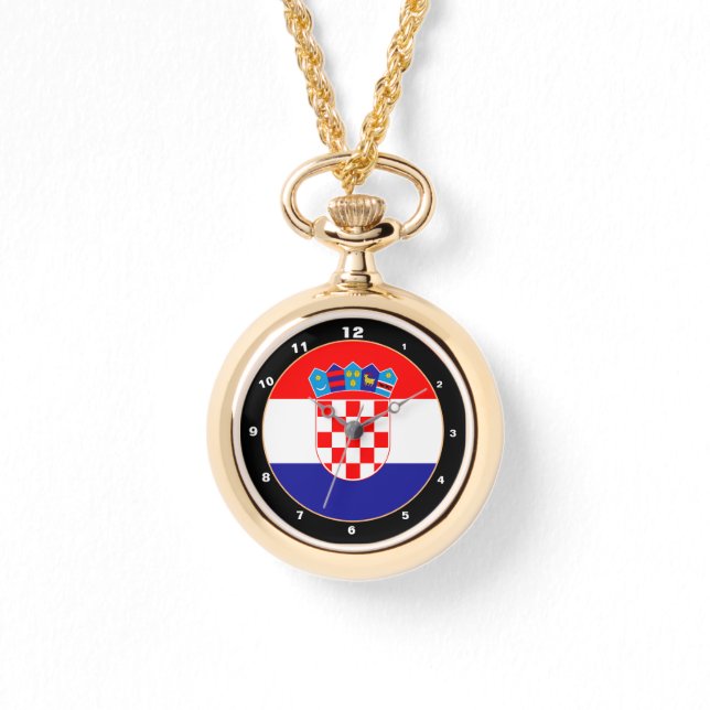 Croatian Flag & Croatia trendy fashion /design Watch (Front)