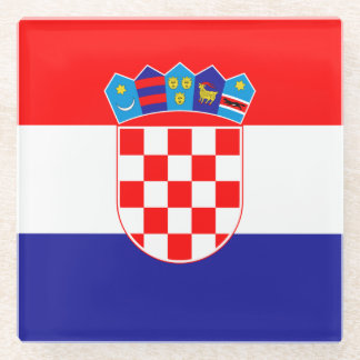 Croatian Flag Glass Coaster