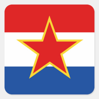 Croatian flag, hrvatska zastava square sticker