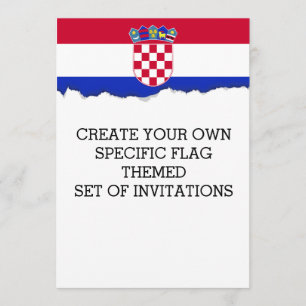Croatian Flag Invitation
