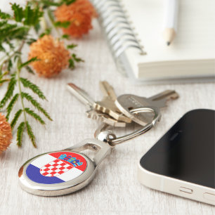 Croatian flag key ring