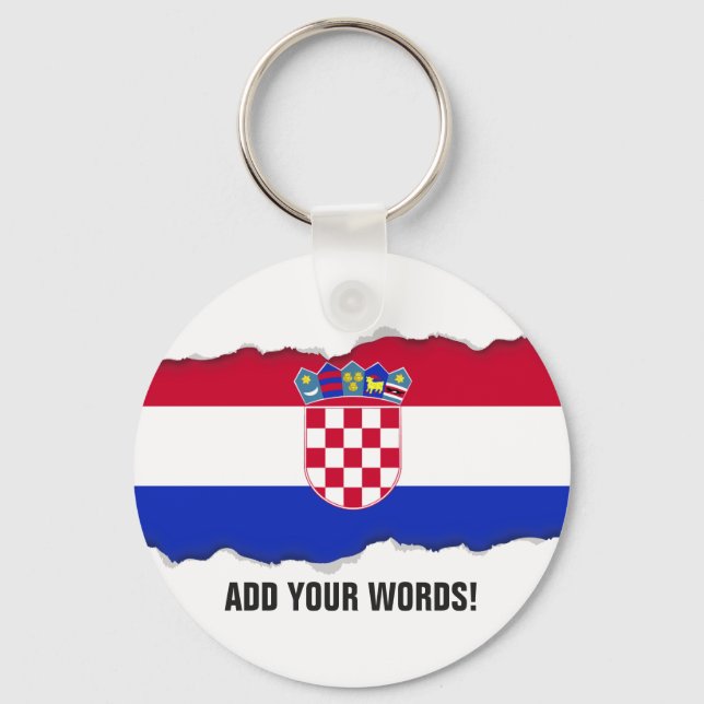 Croatian Flag Key Ring (Front)