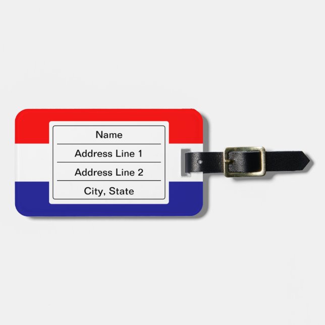 Croatian flag Luggage Tag (Front Horizontal)