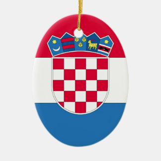 Croatian Flag or Flag of Croatia Ceramic Tree Decoration