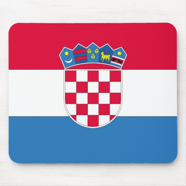 Croatian Flag or Flag of Croatia Mouse Pad (Front)