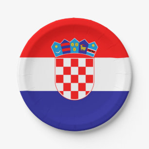 Croatian Flag Paper Plate