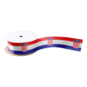 Croatian flag ribbon satin ribbon
