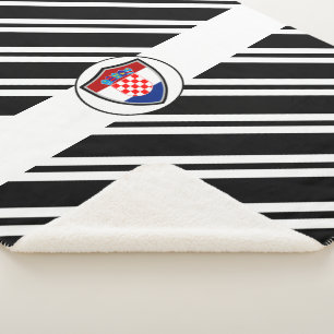 Croatian flag sherpa blanket