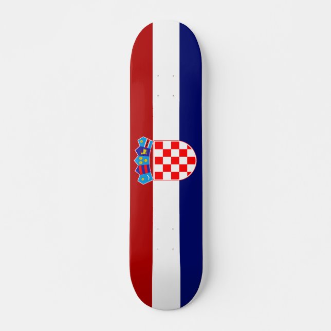 Croatian flag skateboard (Front)