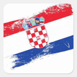 Croatian Flag Sticker: Celebrate Your Heritage wit Square Sticker