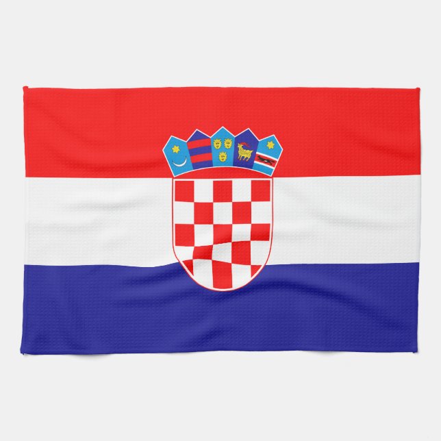 Croatian Flag Tea Towel (Horizontal)