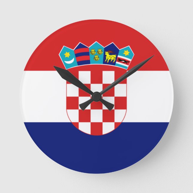 Croatian flag - Trobojnica Round Clock (Front)