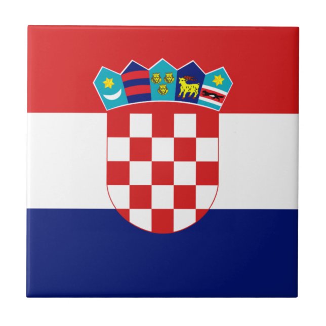 Croatian flag - Trobojnica Tile (Front)