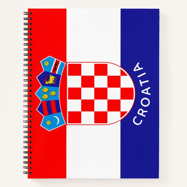 Croatian Flag With Custom Text Notebook (Front)