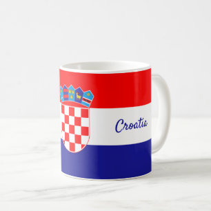 Croatian Flag with Red & White Checkers Coffee Mug